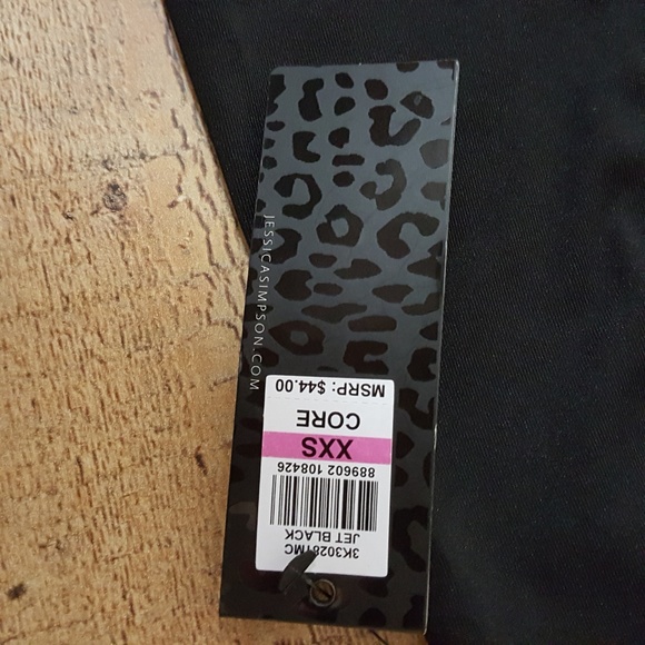 Jessica Simpson The Warm-up Athletic Tights Size XXS Black - Picture 3 of 7